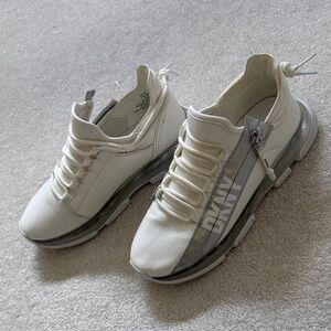 DKNY White and Gray Sneakers